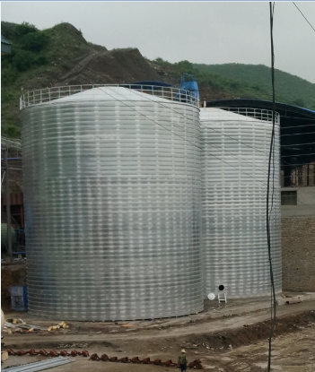 古城粮食钢板仓的安装全过程不用热焊接